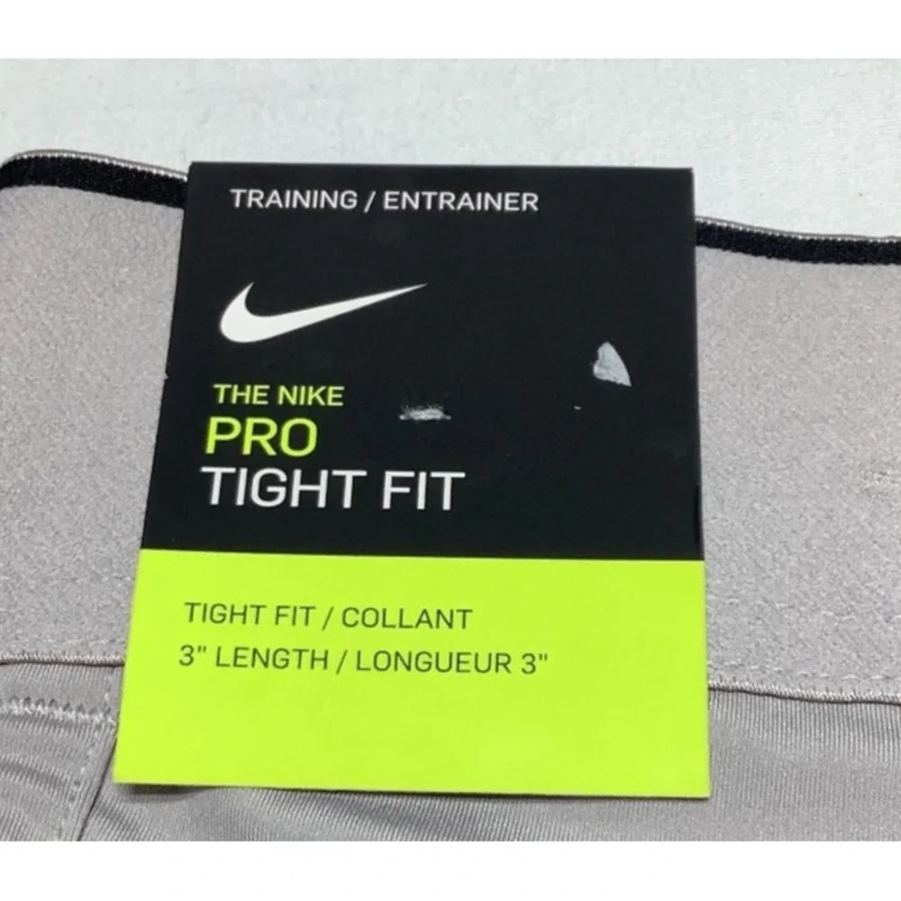 NEW Nike Pro Tight Fit Gray Shorts w/Cinch Ties Women's Size Large BV3292-059